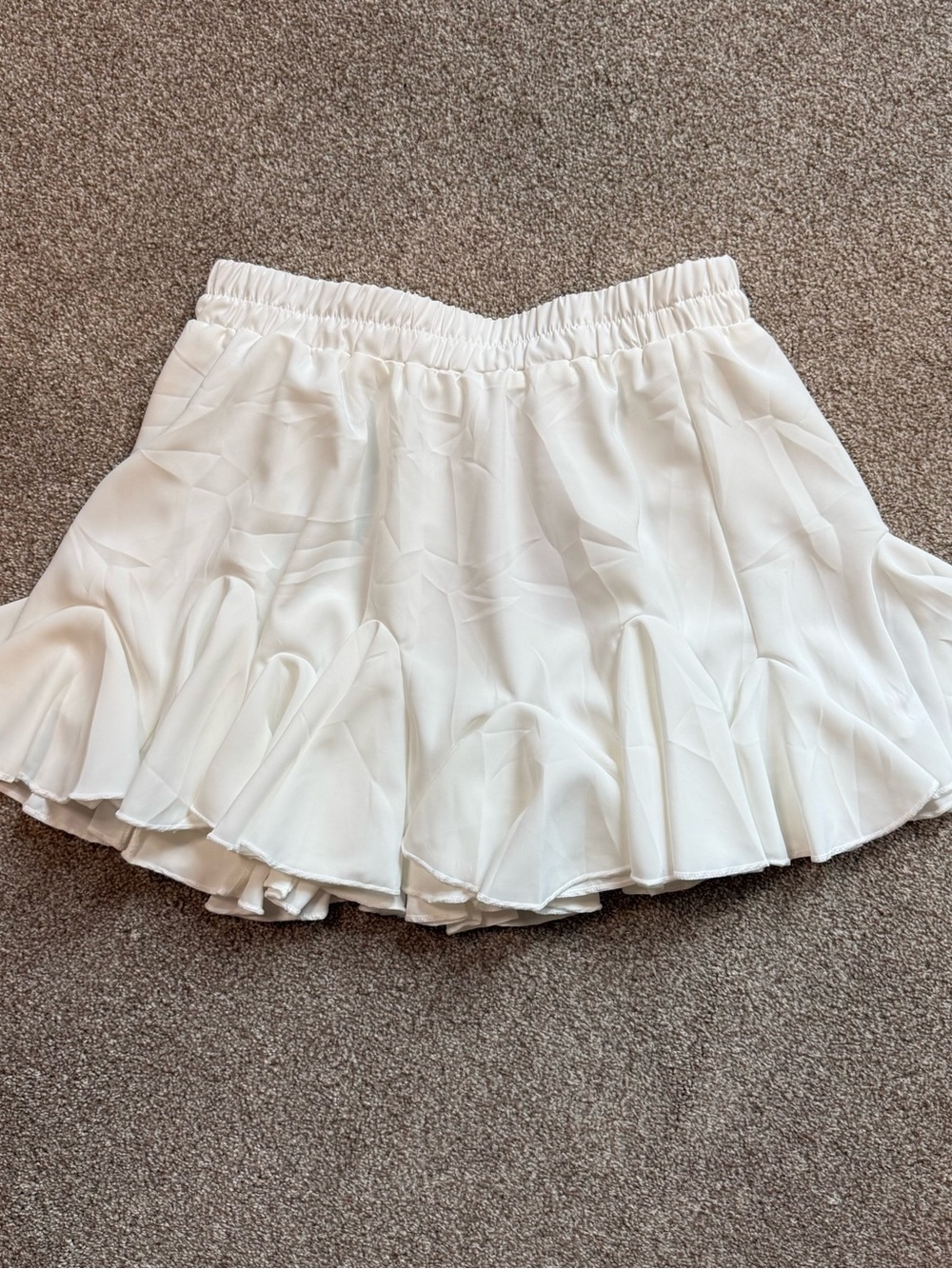 Avidlove White Ruffle Skirt